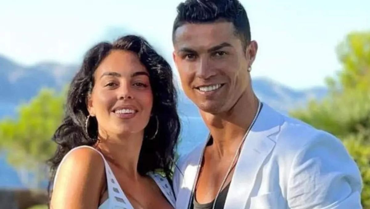 Georgina Rodriguez and Cristiano Ronaldo at an event.